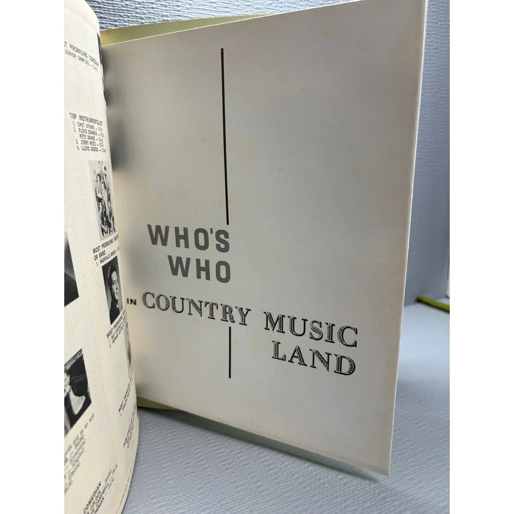 The Country Music Who's Who 1970 Edition Record‎ World Publication Vintage Book